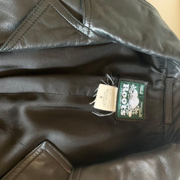 Vintage - Roots Leather Car Coat - Picture 4 of 5
